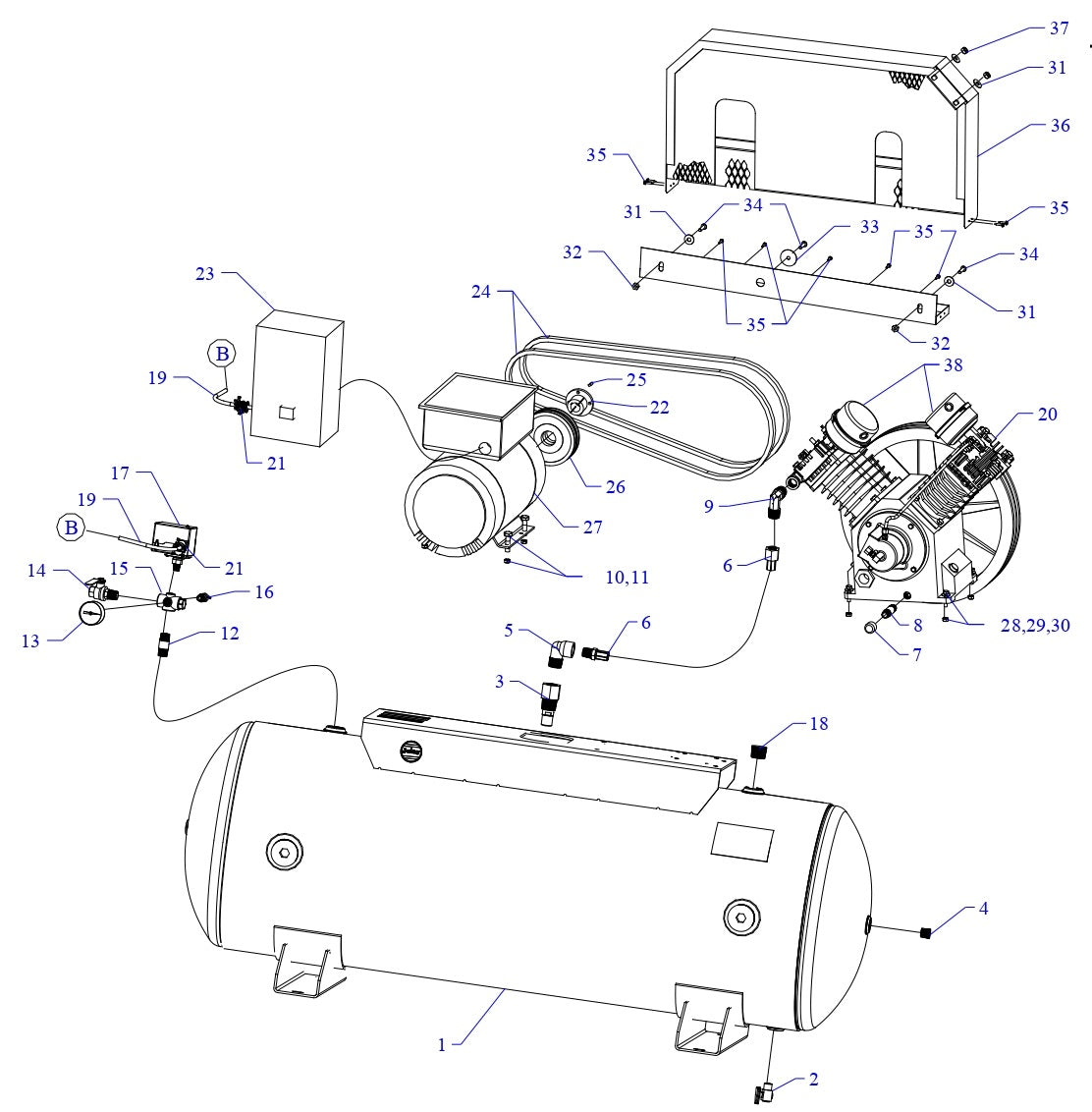 J5A-80-SSC Single & Three Phase Assembly Parts By Jenny
