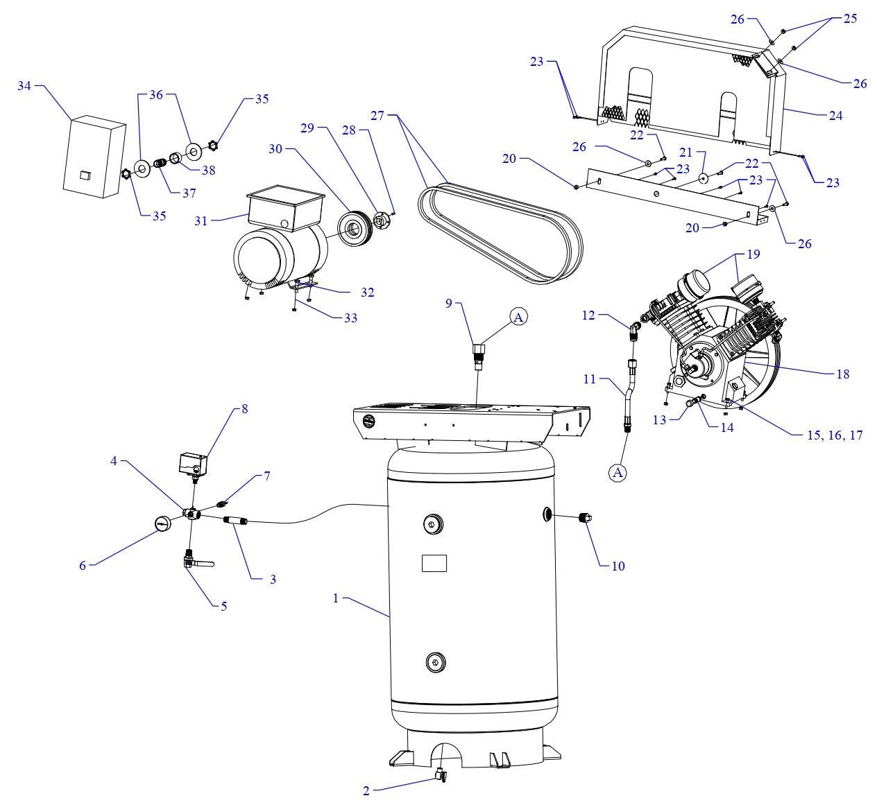 J5A-80V-SSC Single & Three Phase Assembly Parts By Jenny