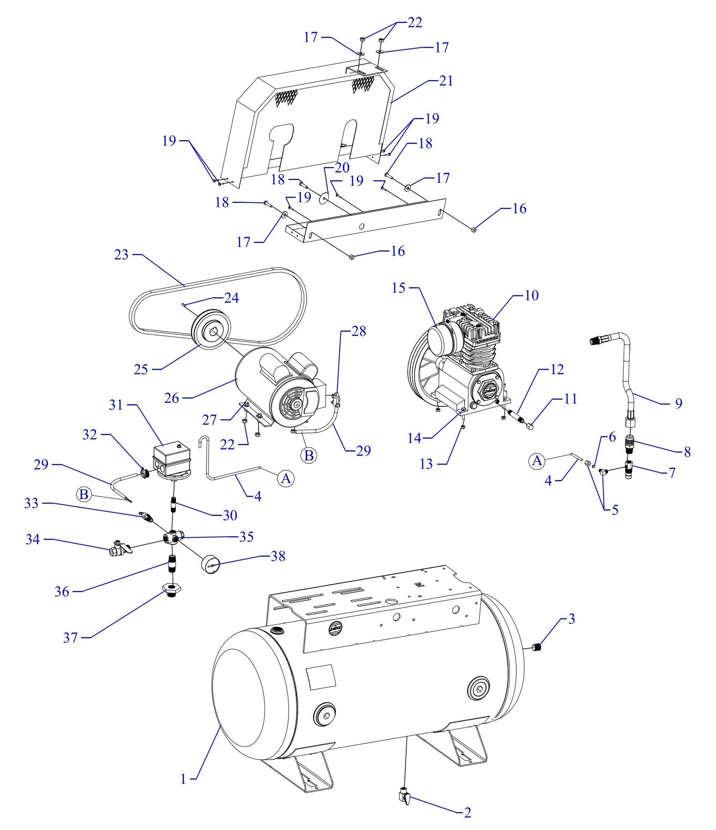 K1S-30UMS Single Phase Fire Sprinkler Assembly Parts By Jenny