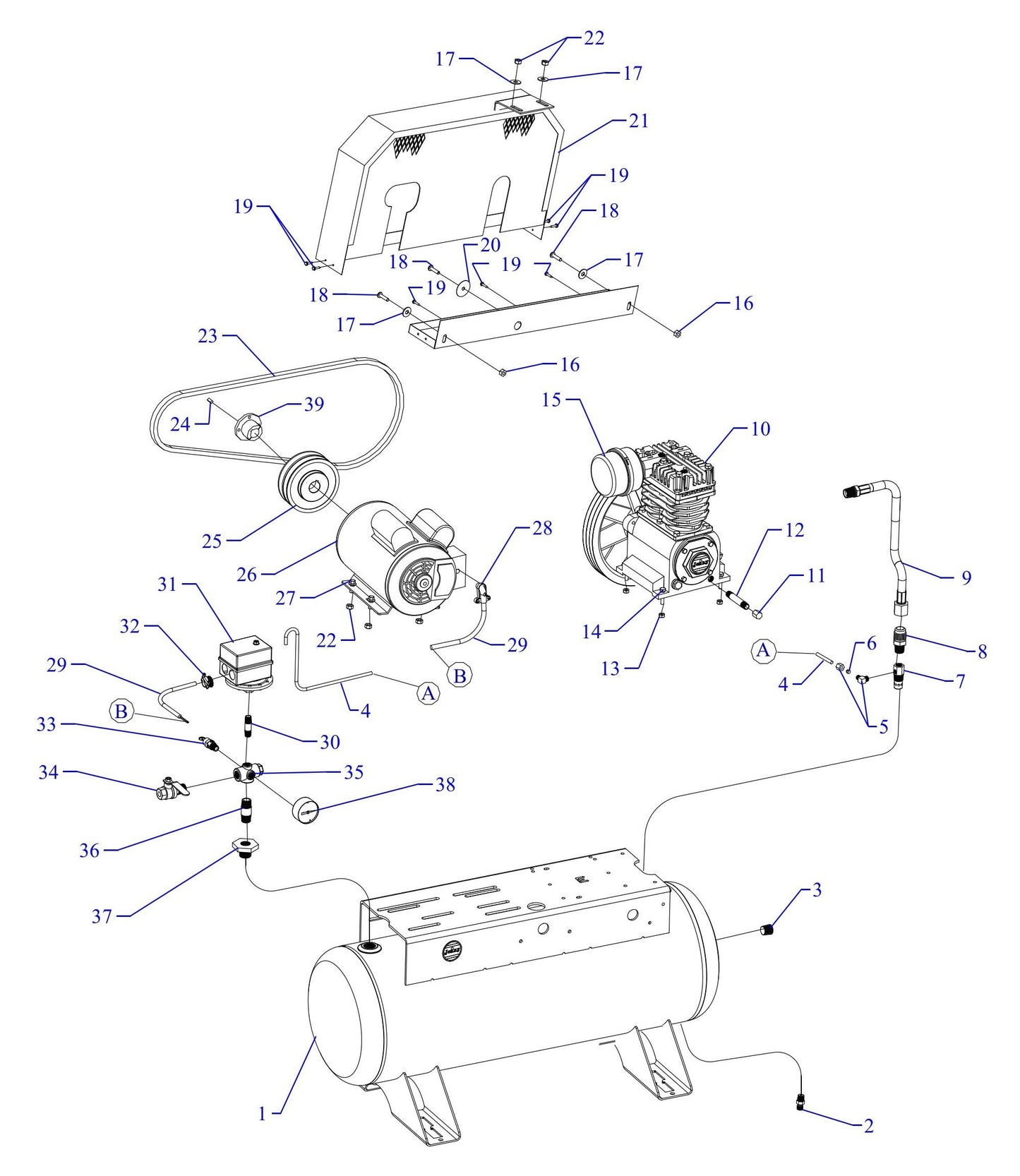 K2S-17UMS Single Phase Fire Sprinkler Assembly Parts By Jenny