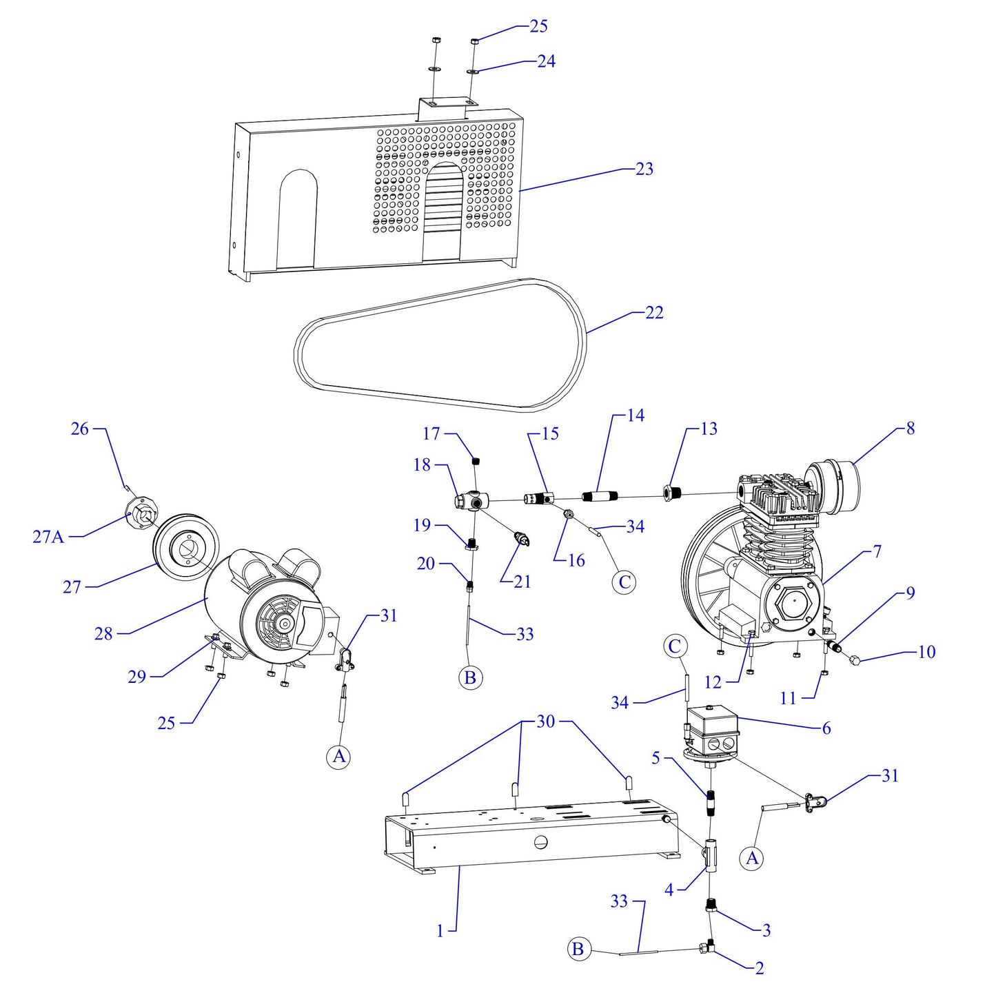 K2S-BS ACGK Single Phase Assembly Parts