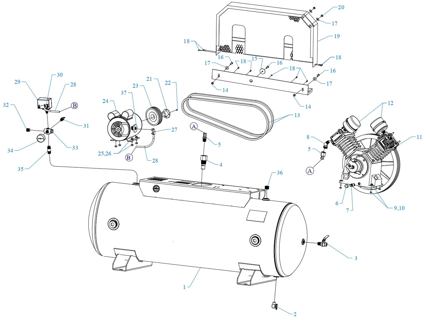 W3B-80-SSC Single & Three Phase Assembly Parts By Jenny