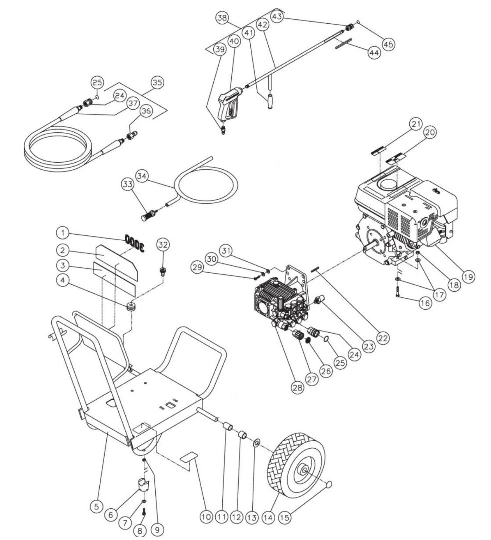 JP-3003-0MRB (sn:0-10070000) Frame Assembly Parts by MI-T-M