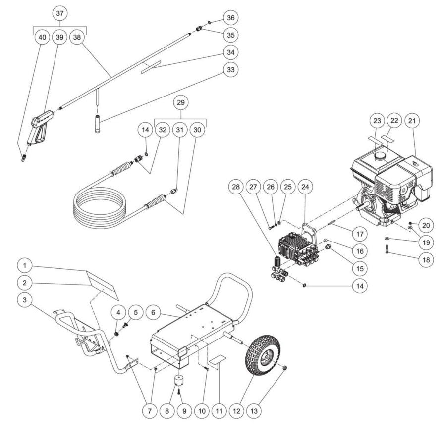 JP-3504-3MSB (sn:10817969-99999999) Frame Assembly Parts By MI-T-M