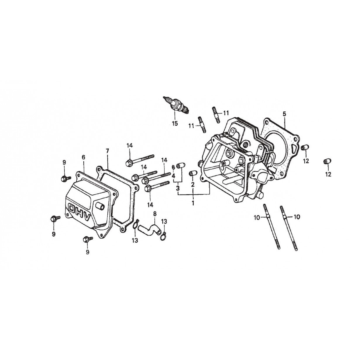J Series Cylinder Head Assembly Parts by Multiquip Whiteman