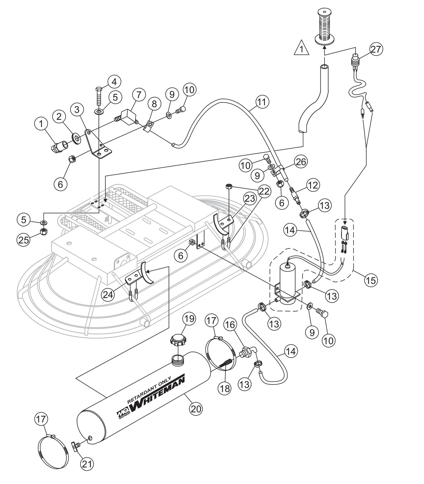 JWN-SERIES S/N VB0206951 AND BELOW-Spray Assembly Parts