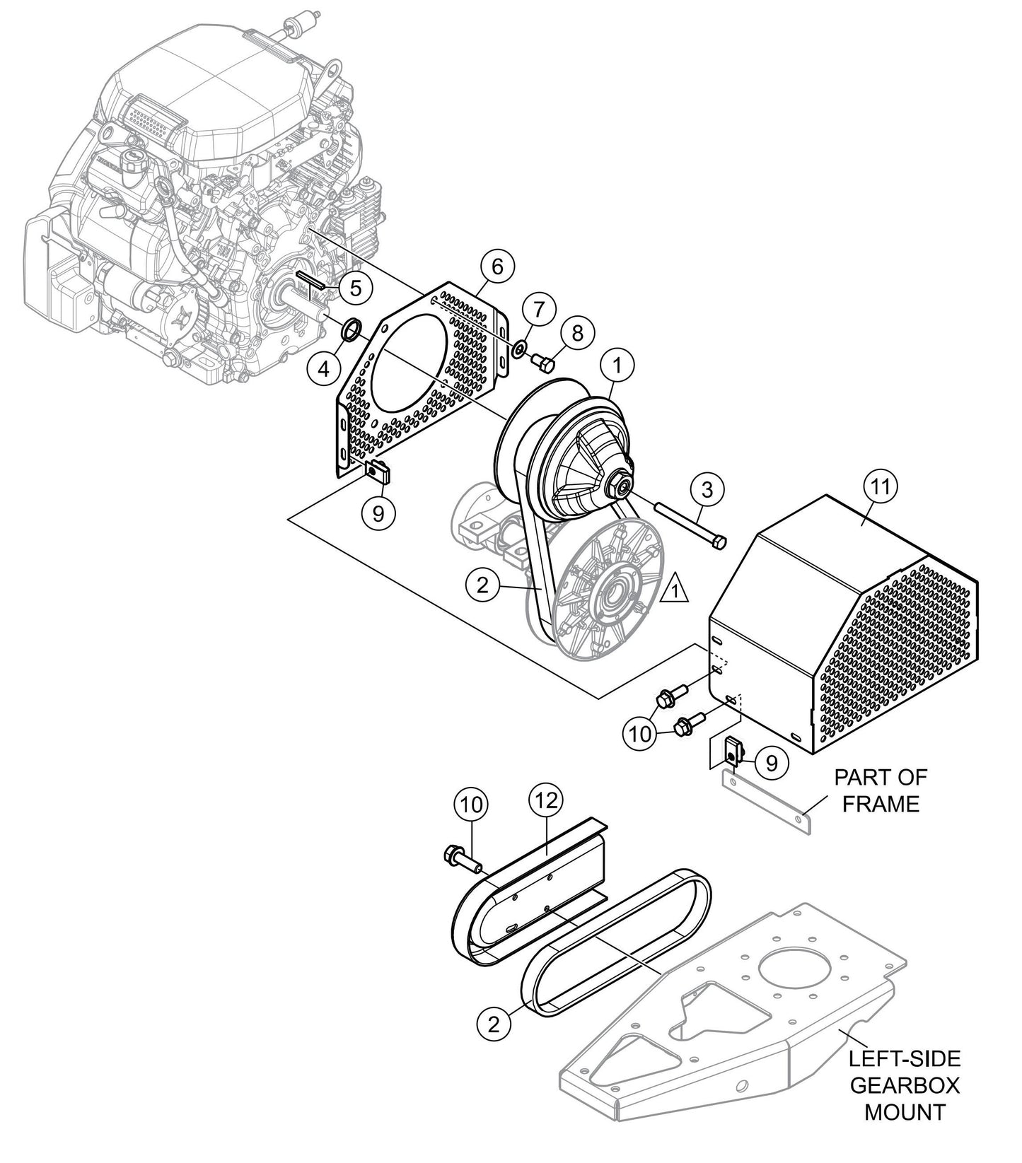 JWN-24HTCSL, JWN-24HSCSL S/N VB0206952 and Above - Engine Clutch Assembly Parts
