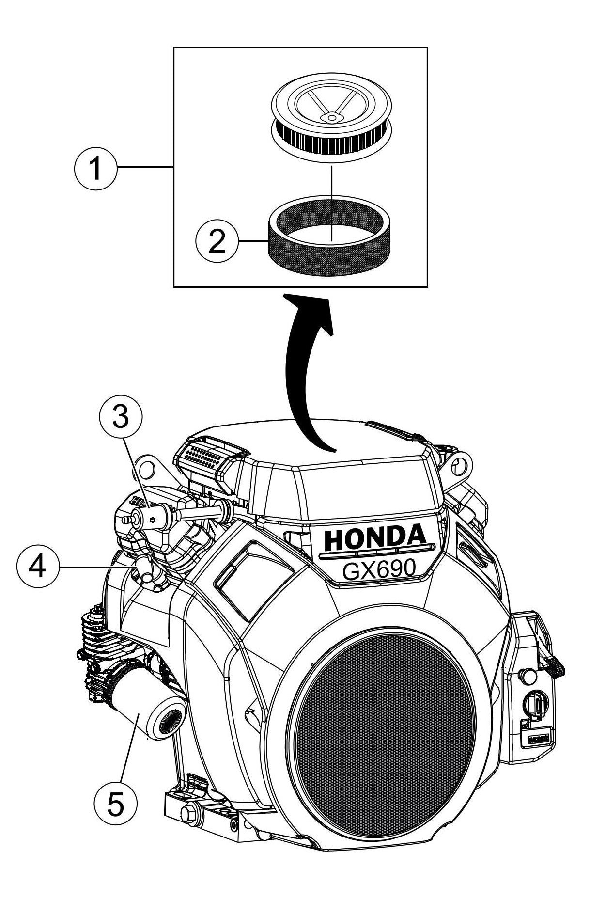 JWN-24HTCSL, JWN-24HSCSL S/N VB0206952 and Above - Engine Service Parts