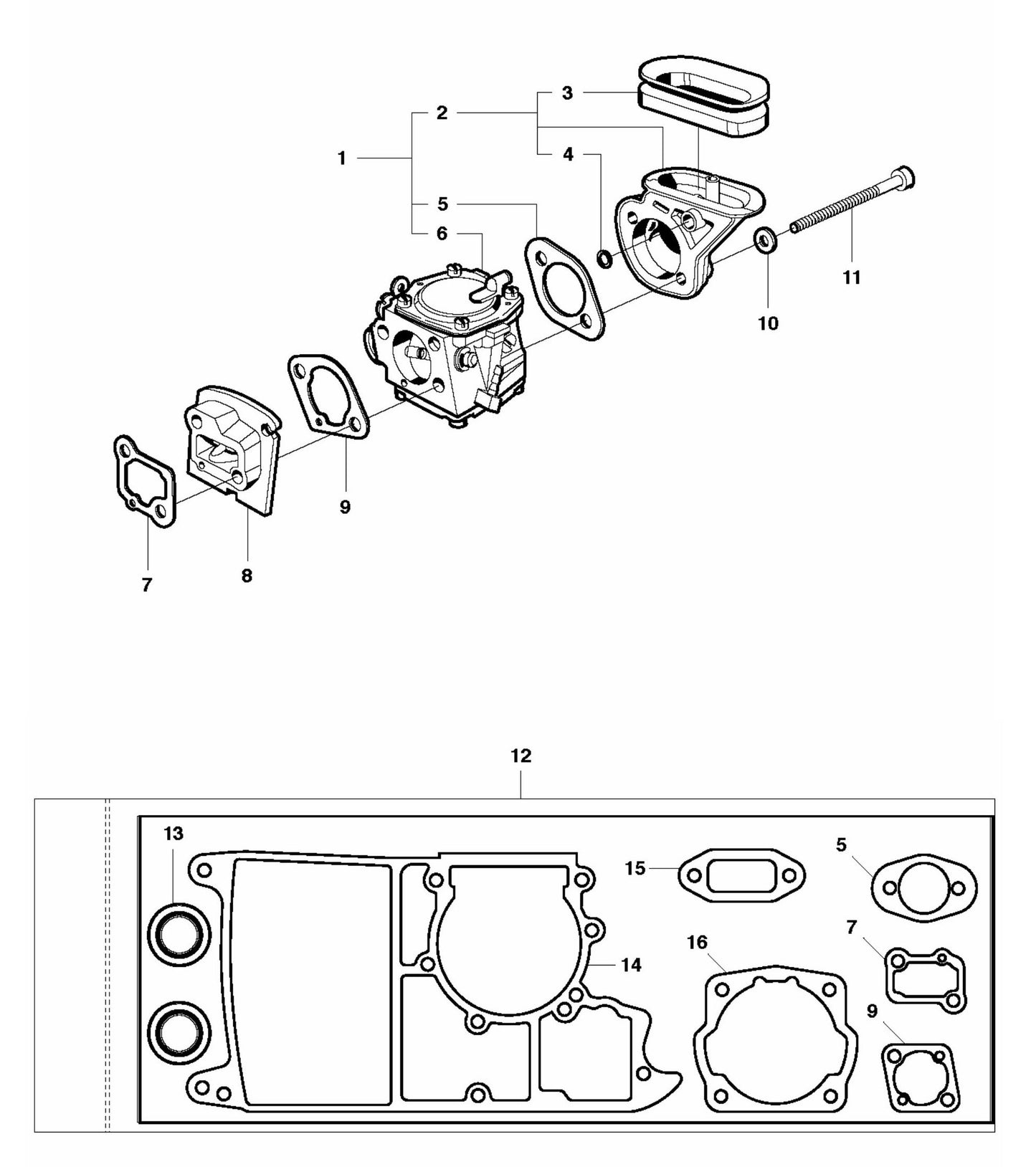 K650 Carburetor Assembly Parts