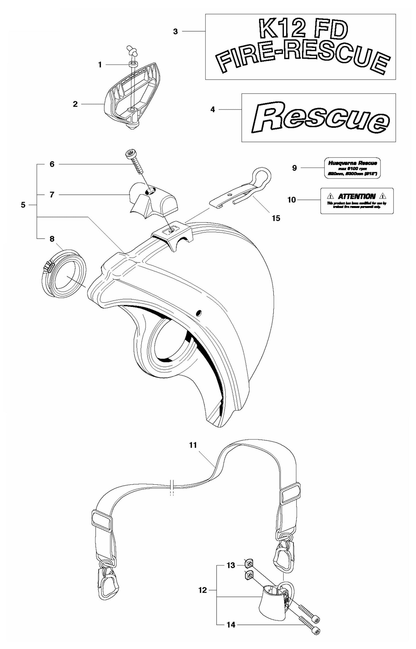 K760 Rescue Assembly Parts