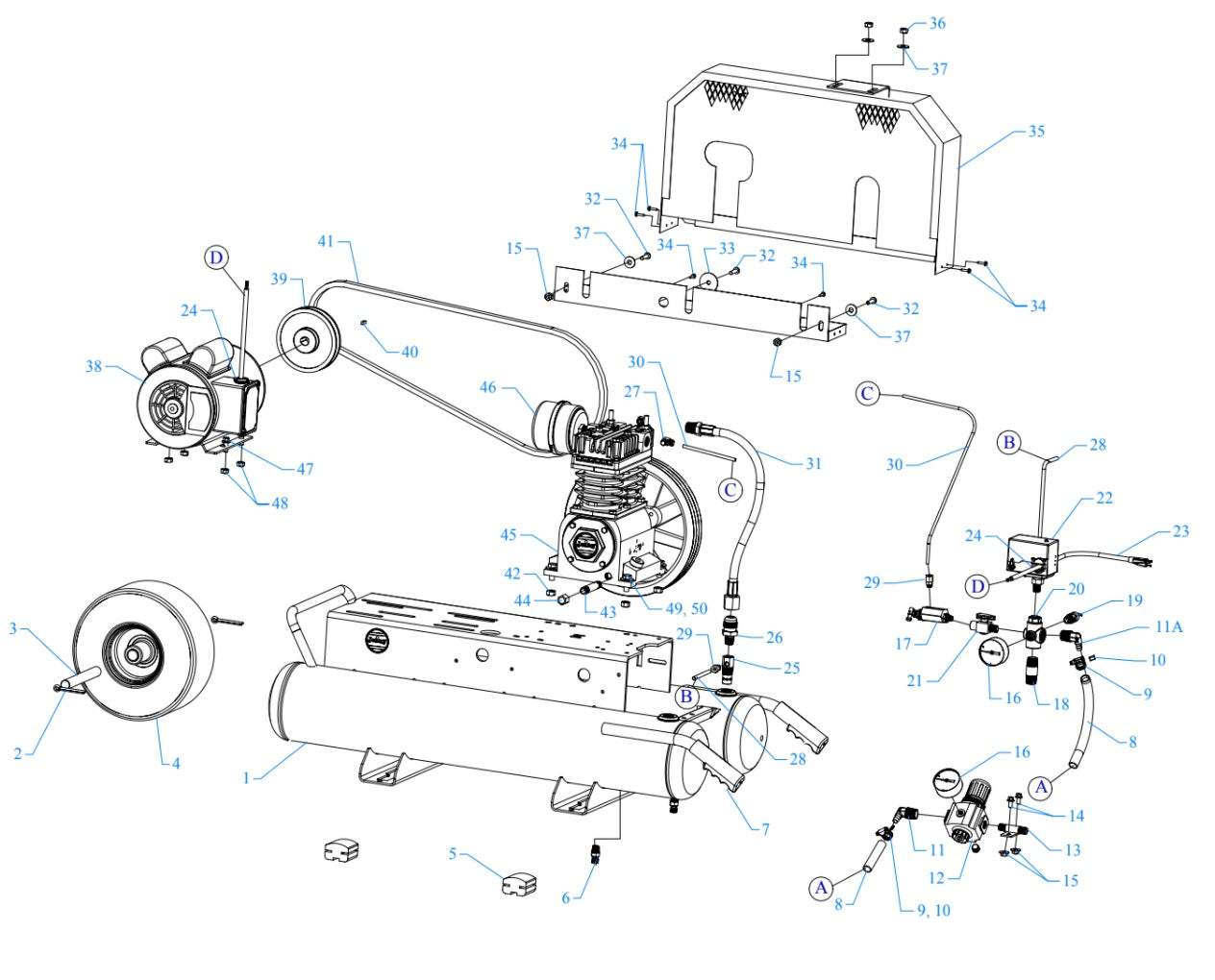 K1A-8P-DCS Assembly Parts By Jenny