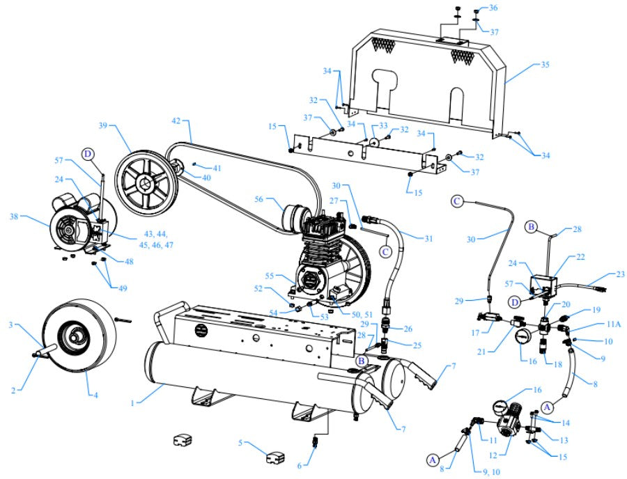 K2A-8P-CRC-DVS Assembly Parts By Jenny