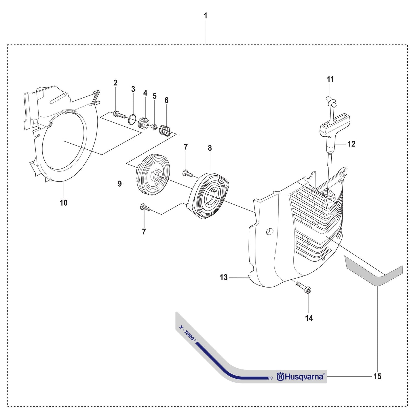K960 Starter Assembly Parts By Husqvarna