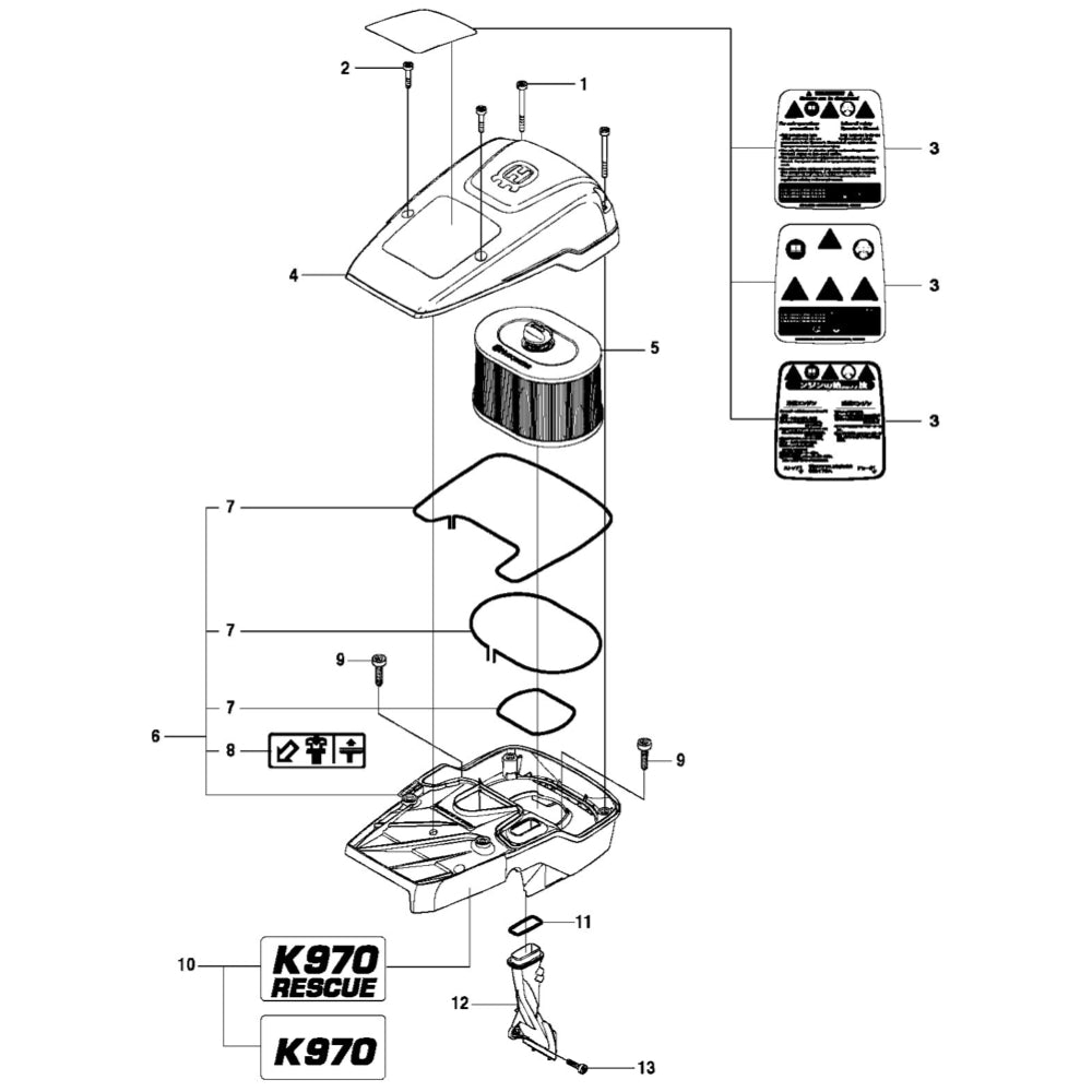 K970 Air Filter Cover