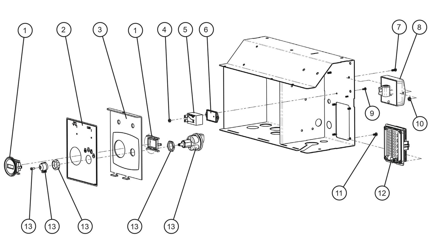 CE V-Series Night Lite Pro II Key Start Engine Control Parts By Allmand