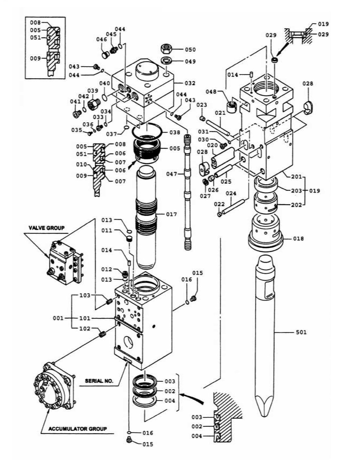 F22Qt Hydraram Parts Breakdown Assembly Parts