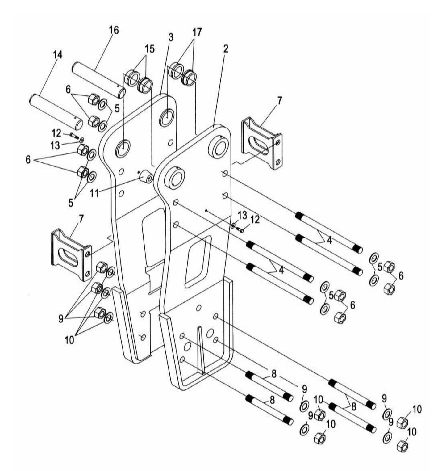 F22Qt Side Plate Mounting Bracket Assembly Parts