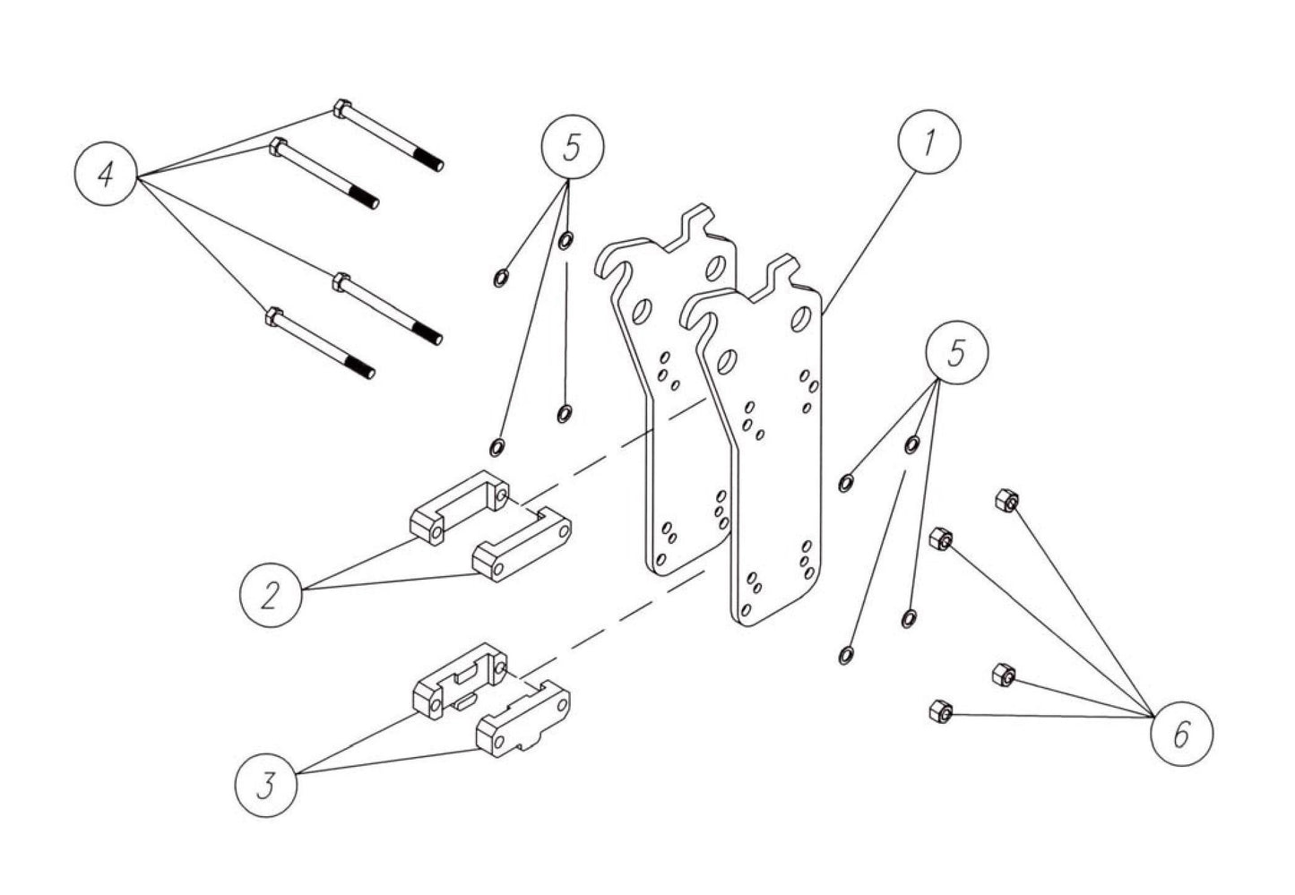 F3 (Serial No.5001 & Up) WB 27/35 Excavator Side Plates Assembly Parts