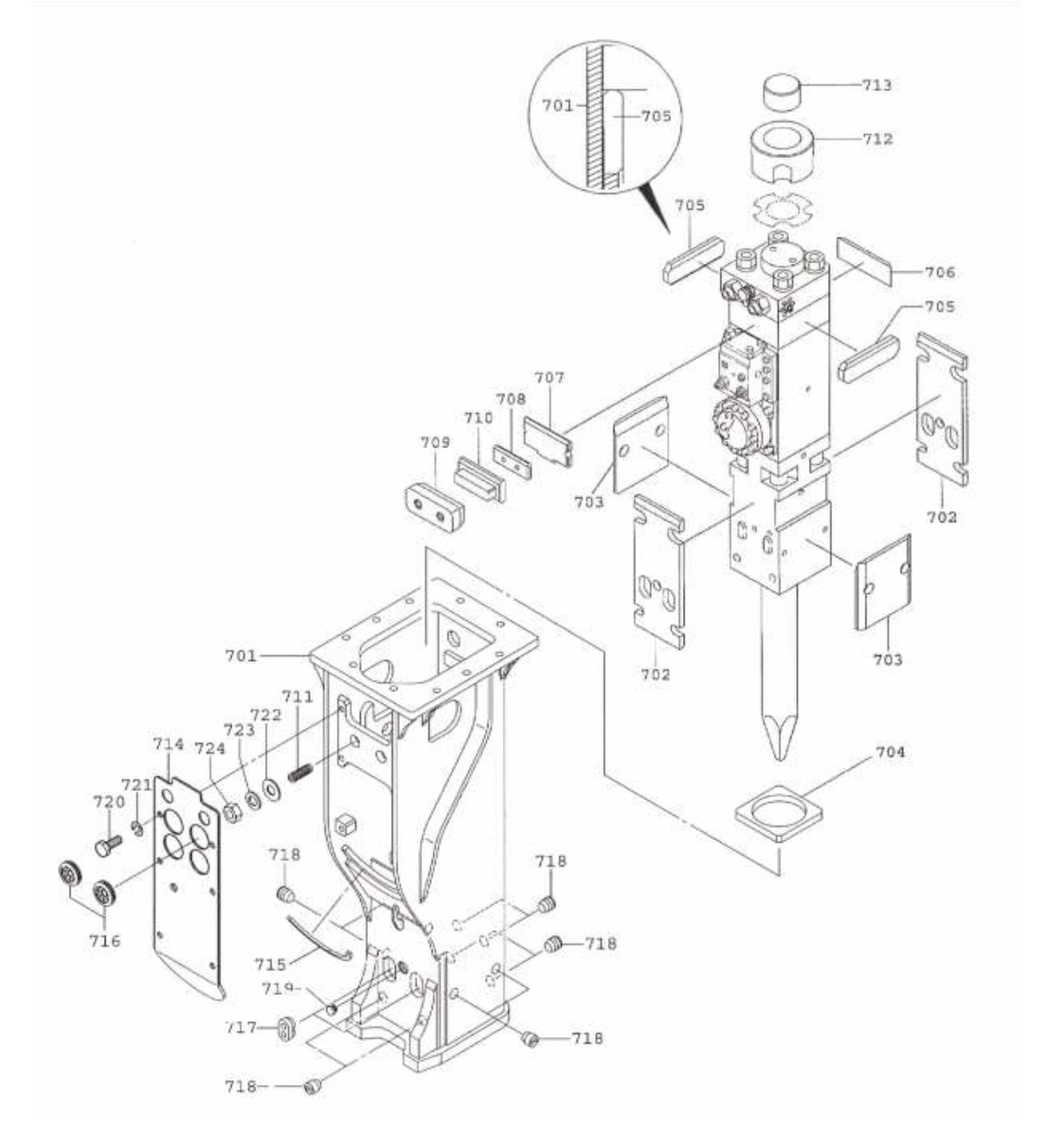 F45 QT-K107 NT-Box Mounting Assembly Parts