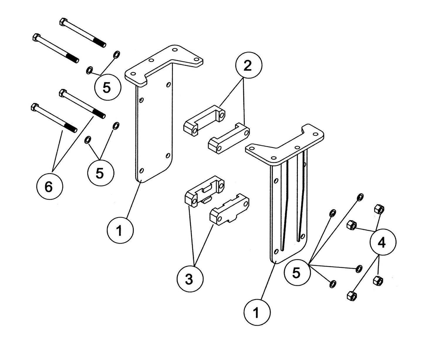 F4 TLB Side Plate Version (Serial No.5001-& Up) Flange Side Plate Mounting Assembly Parts