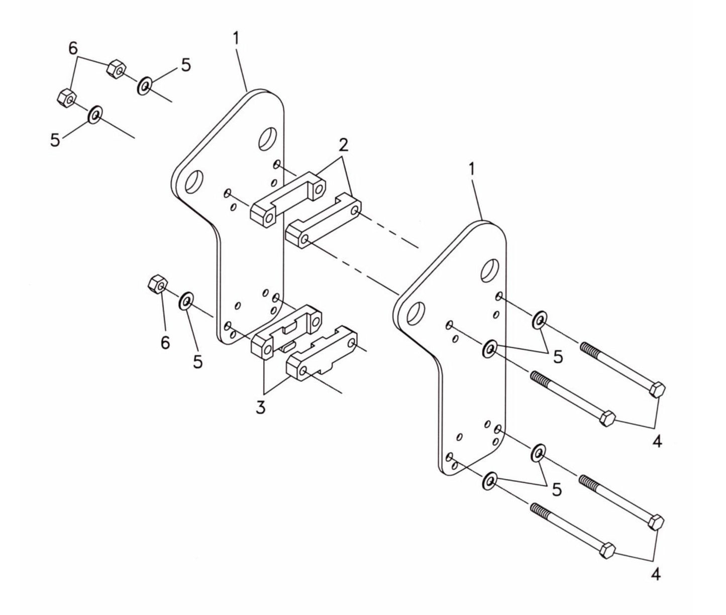F4 TLB Side Plate Version (Serial No.5001-& Up) Mini-Excavator Side Plate Mounting Assembly Parts
