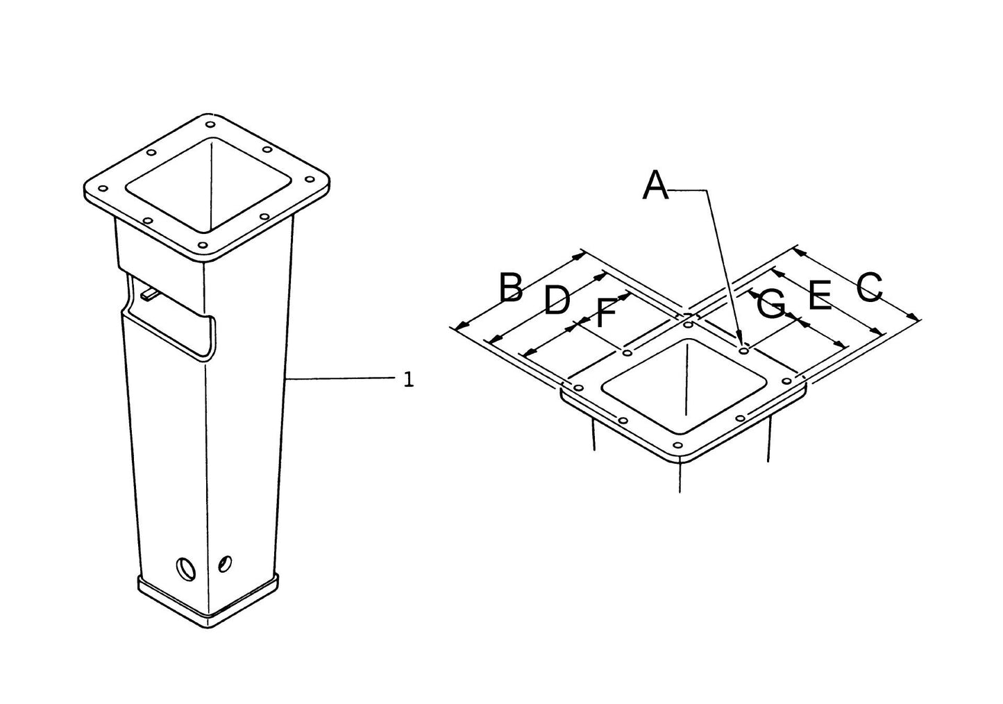 F4 TLB Side Plate Version (Serial No.5001-& Up) T-Box Mounting Assembly Parts