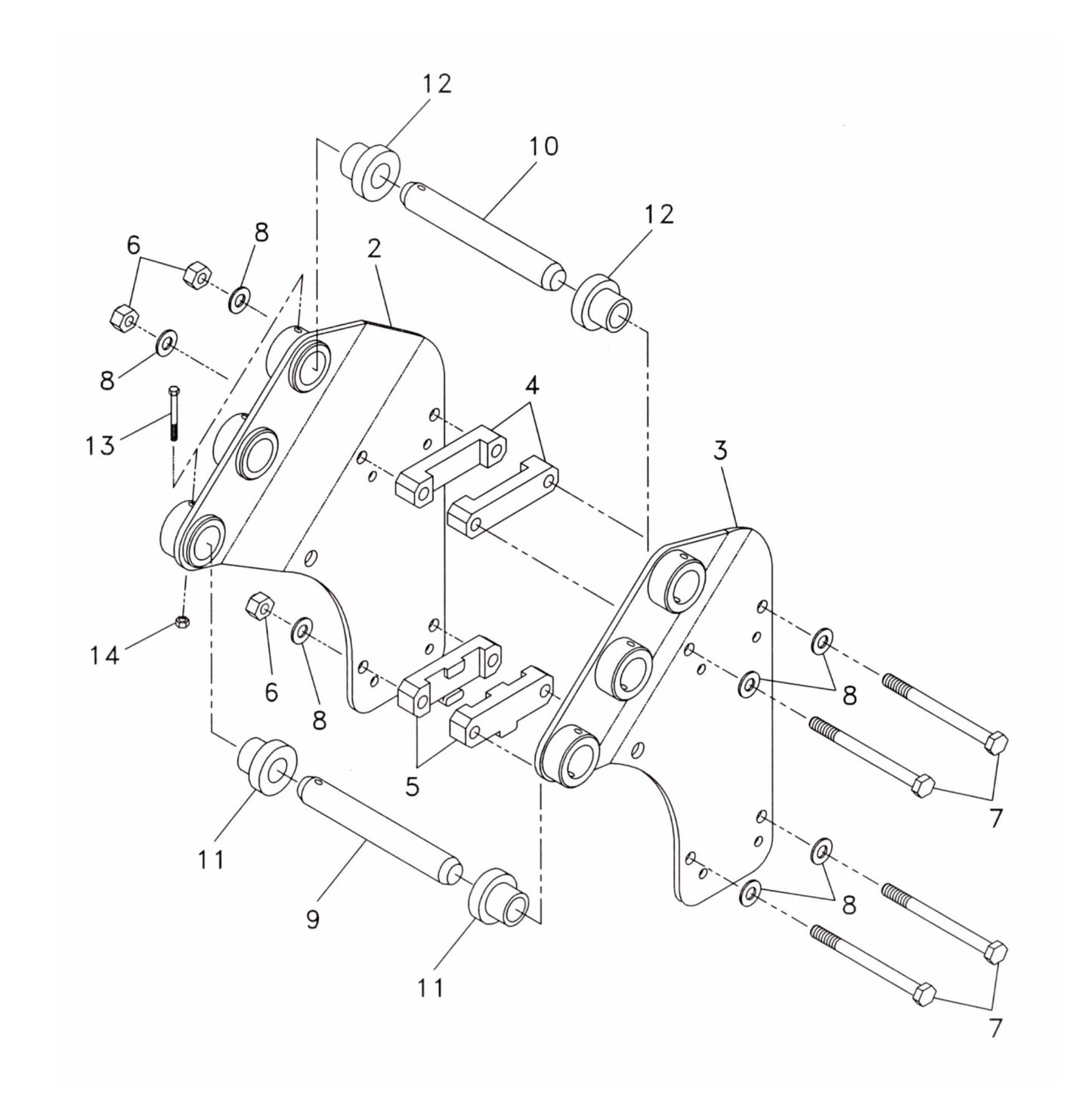 F4 TLB Side Plate Version (Serial No.5001-& Up) A-Hydraram for Tractor-Loader-Backhoes Assembly Parts