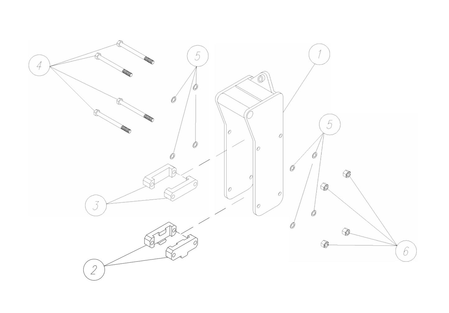 F5 Three-Boss TLB Versions (Serial No.5001 & Up) CP 027 Mounting Bracket Assembly Parts