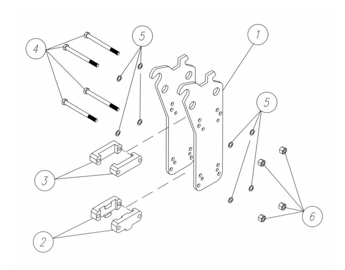 F5 Three-Boss TLB Versions (Serial No.5001 & Up) WB 27/35 Side Plate Mounting Assembly Parts