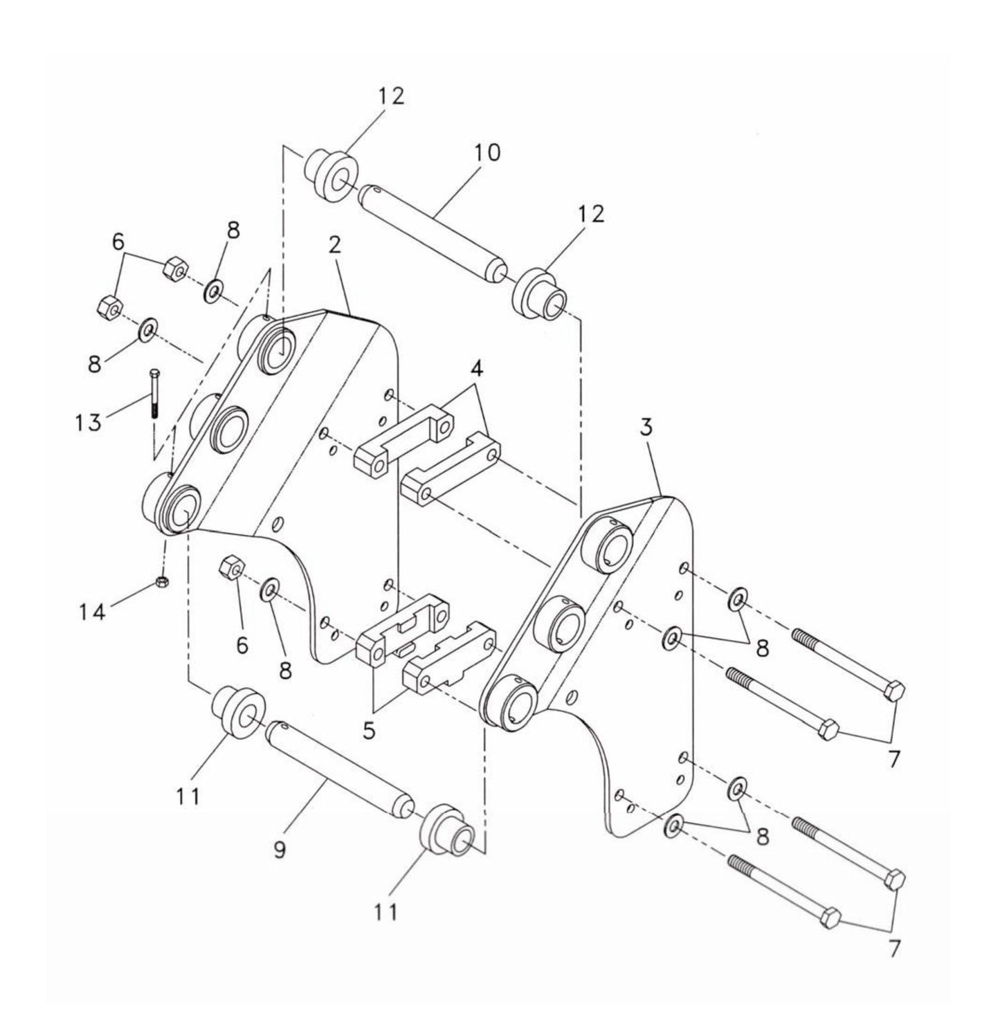 F5 Three-Boss TLB Versions (Serial No.5001 & Up) A-Hydraram for Tractor-Loader-Backhoes Assembly Parts