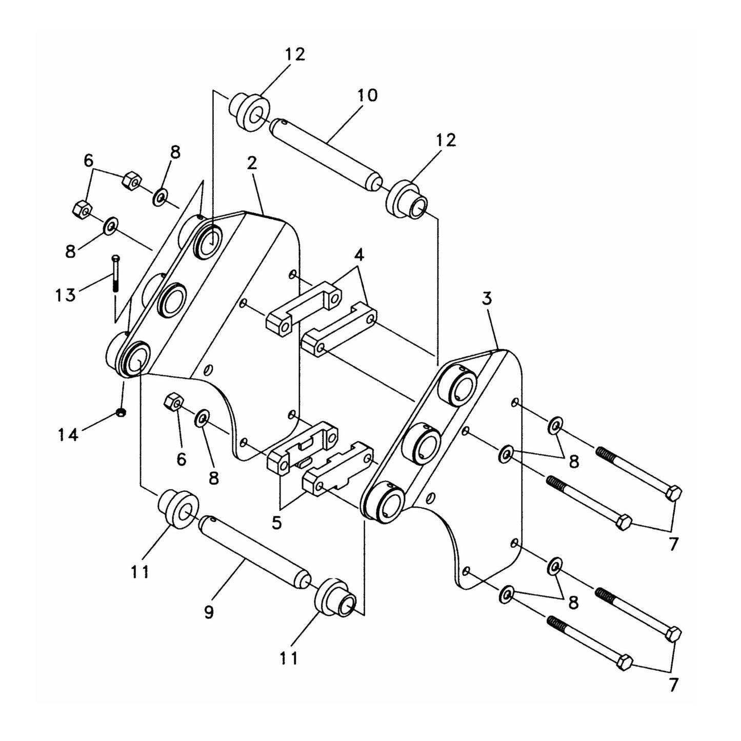F5 Three-Boss TLB Versions (Serial No.5001 & Up) Old Style for Tractor-Loader-Backhoes Assembly Parts
