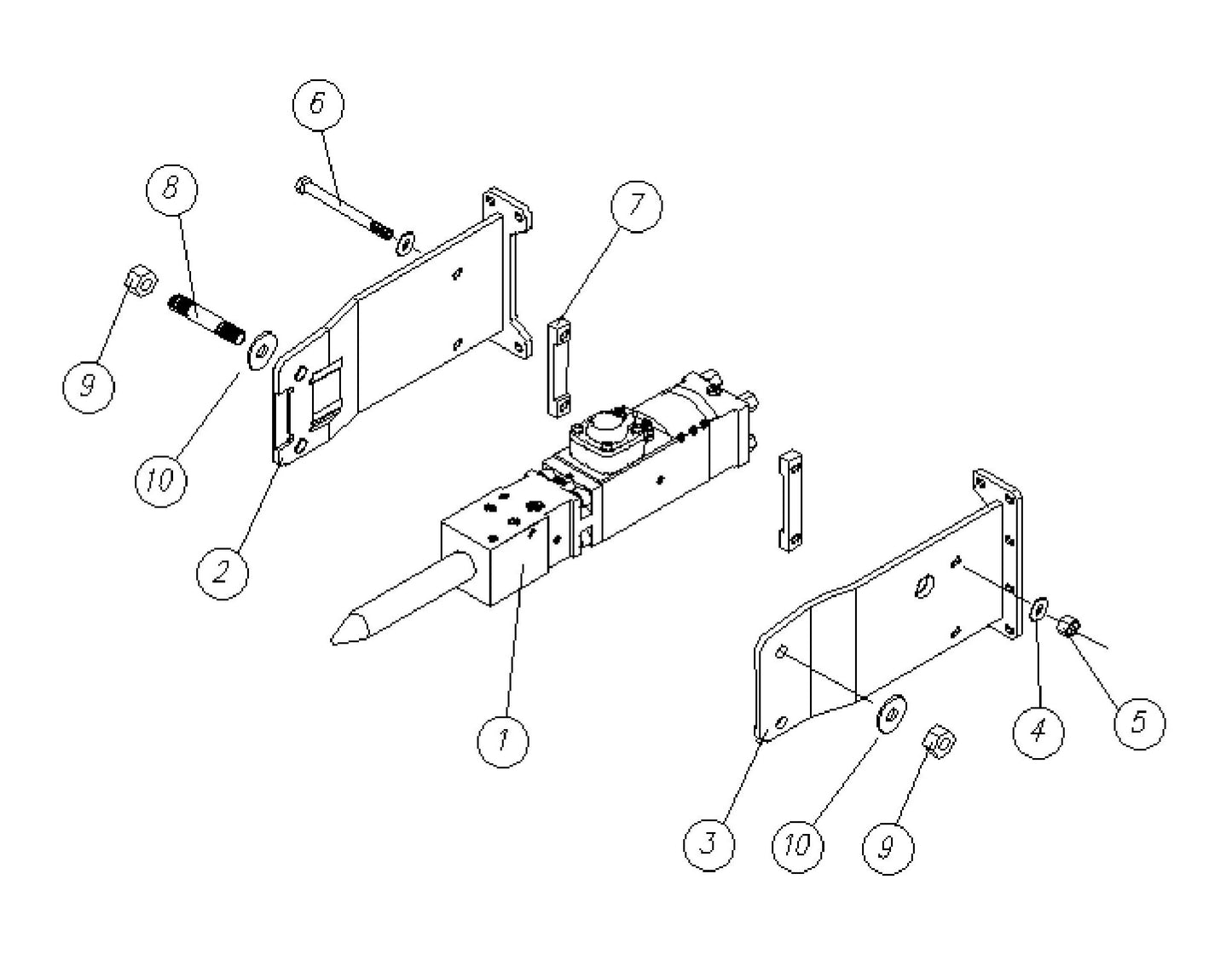 F6 Flanged Side Plate Mounting Assembly Parts