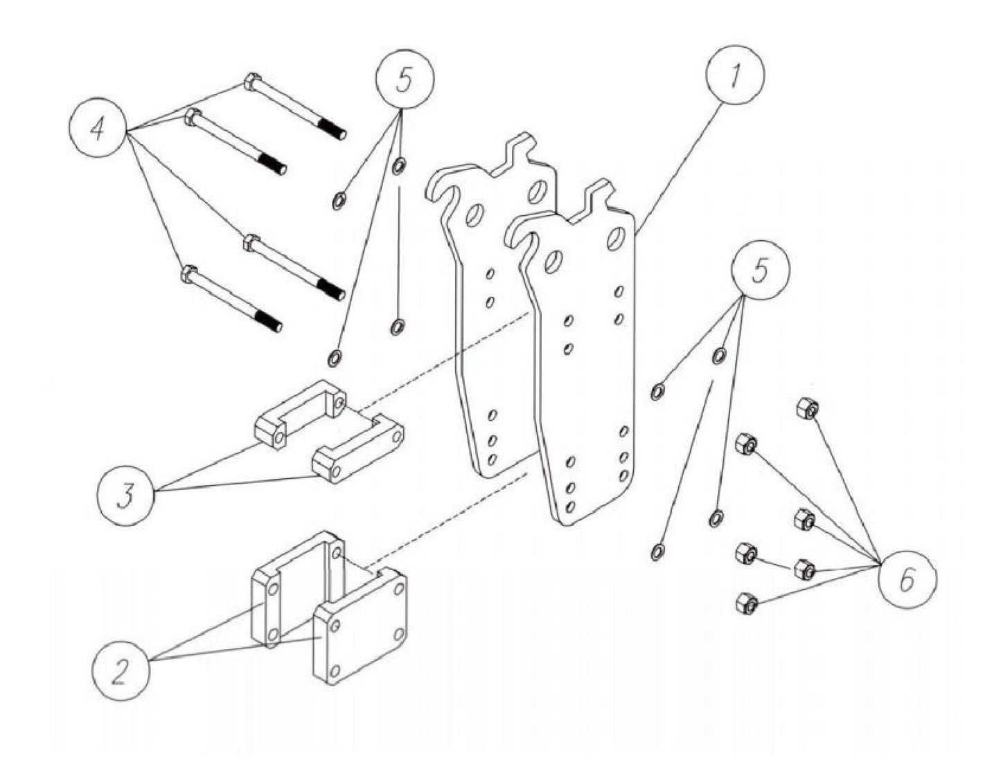 F6 WB 50 Side Plate Mounting Assembly Parts