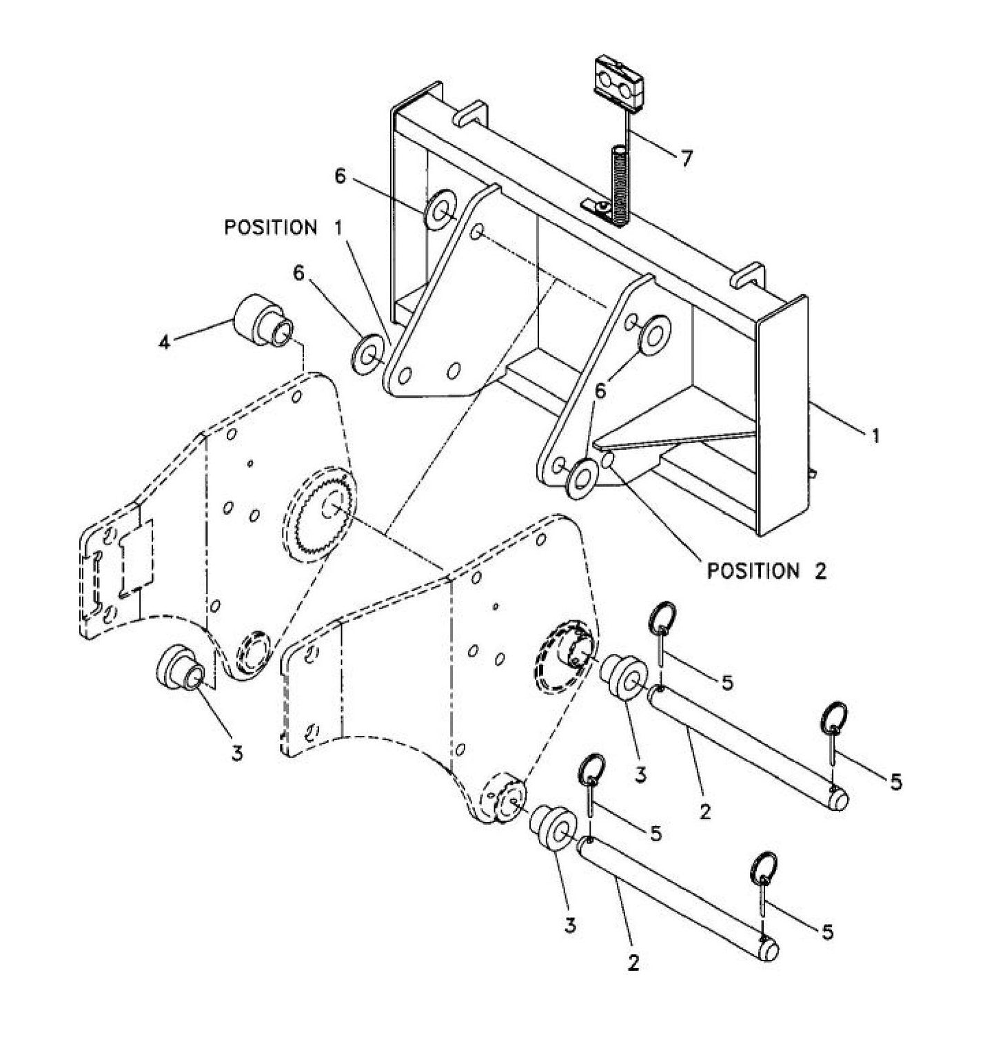 F6 Two-Position (Pin-On) Quick Attach Bracket Assembly Parts