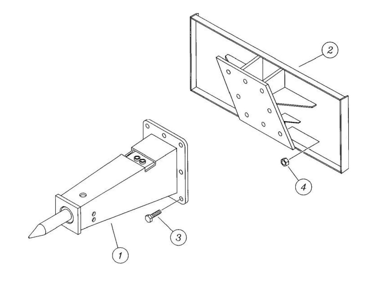 F6 Bolted One-Piece Rigid Quick Attach Bracket Assembly Parts