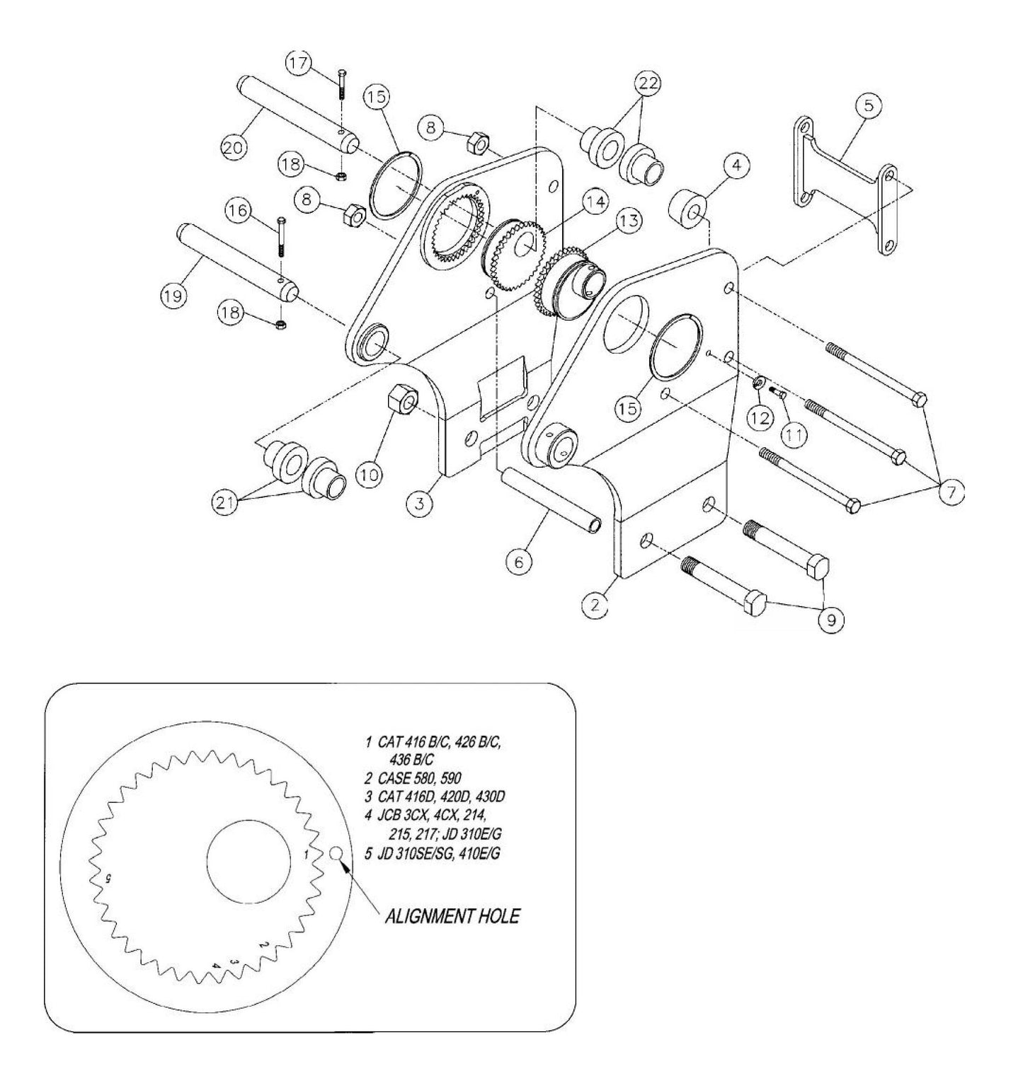 F6 Switch Hitch Mounting F6TLB Hydraram Tractor-Loader-Backhoe Version Assembly Parts