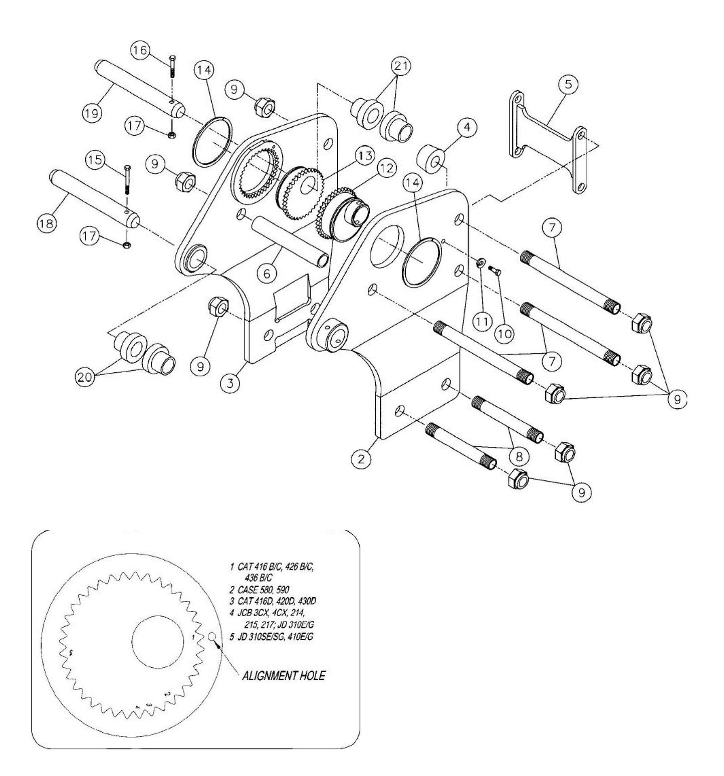 F9 Old Style Side Plates Switch Hitch Mounting Assembly Parts