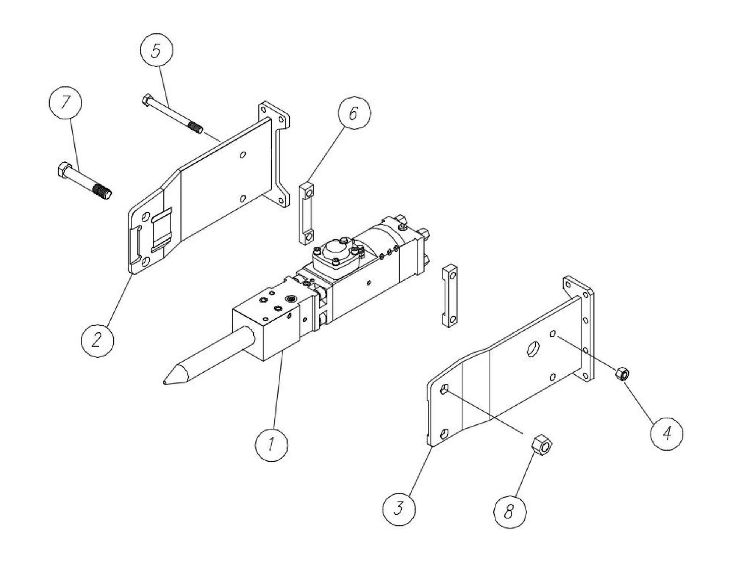 F9 Flanged Side Plate Mounting Assembly Parts