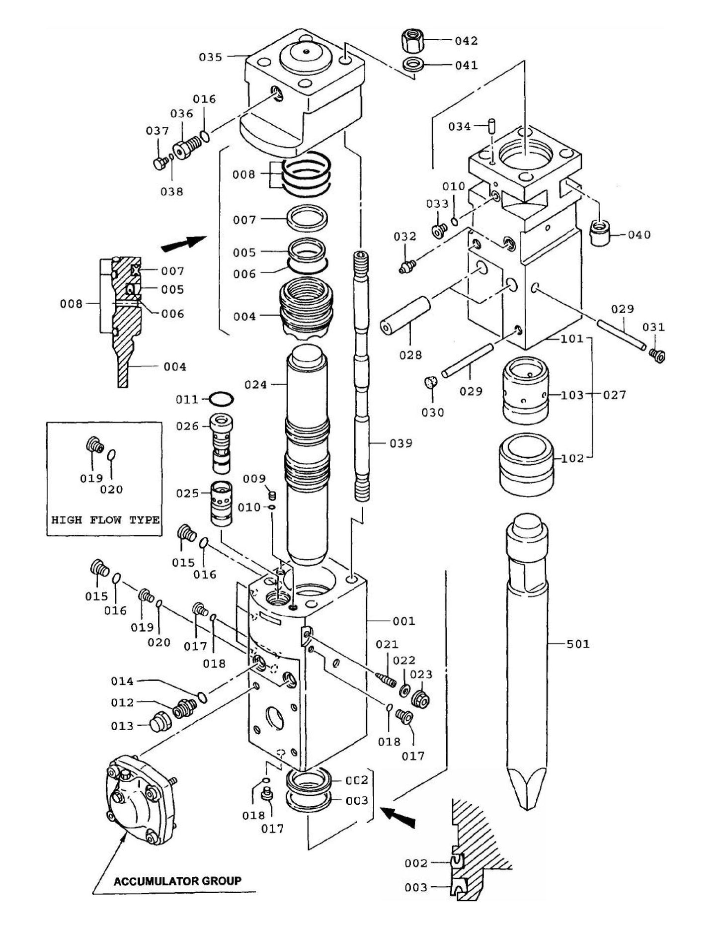 F9 Hydraram Parts Breakdown Assembly Parts