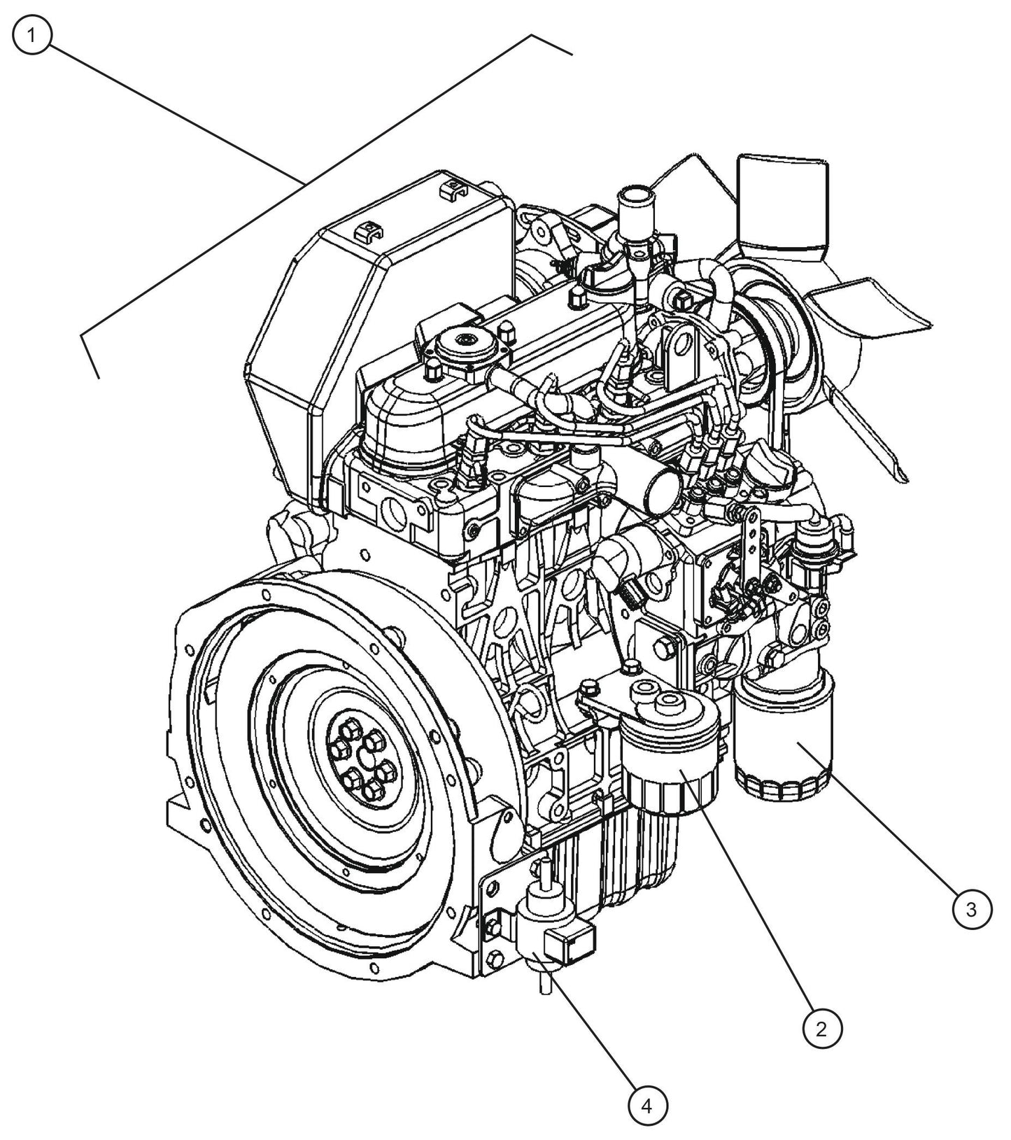 CE V-Series Night Lite Pro II Kubota D1005 NRTC/NTE T4 Engine Parts By Allmand