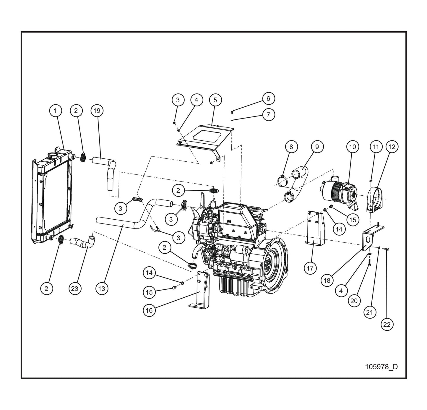 Kubota Engine Assembly Group (Fig 1) Parts By Allmand