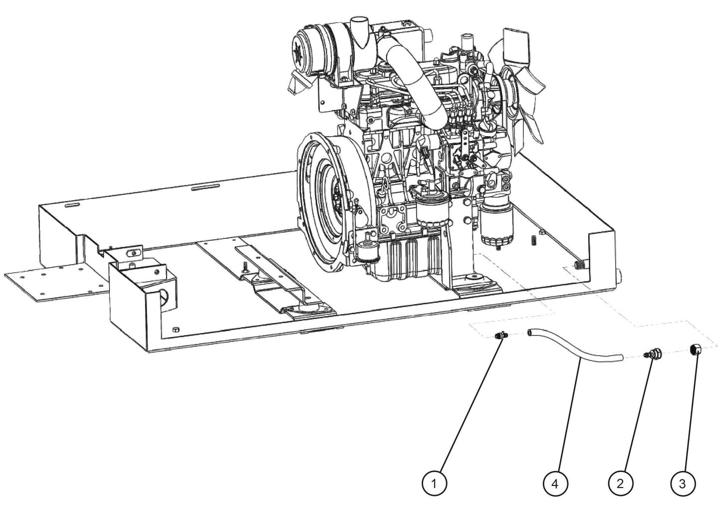 CE V-Series Night Lite Pro II Kubota Remote Oil Drain Parts By Allmand