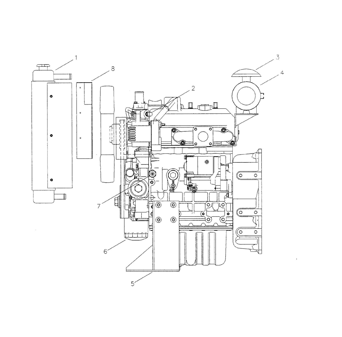 Maxi-Lite Laydown 6-8KW-Kubota Engine Parts By Allmand