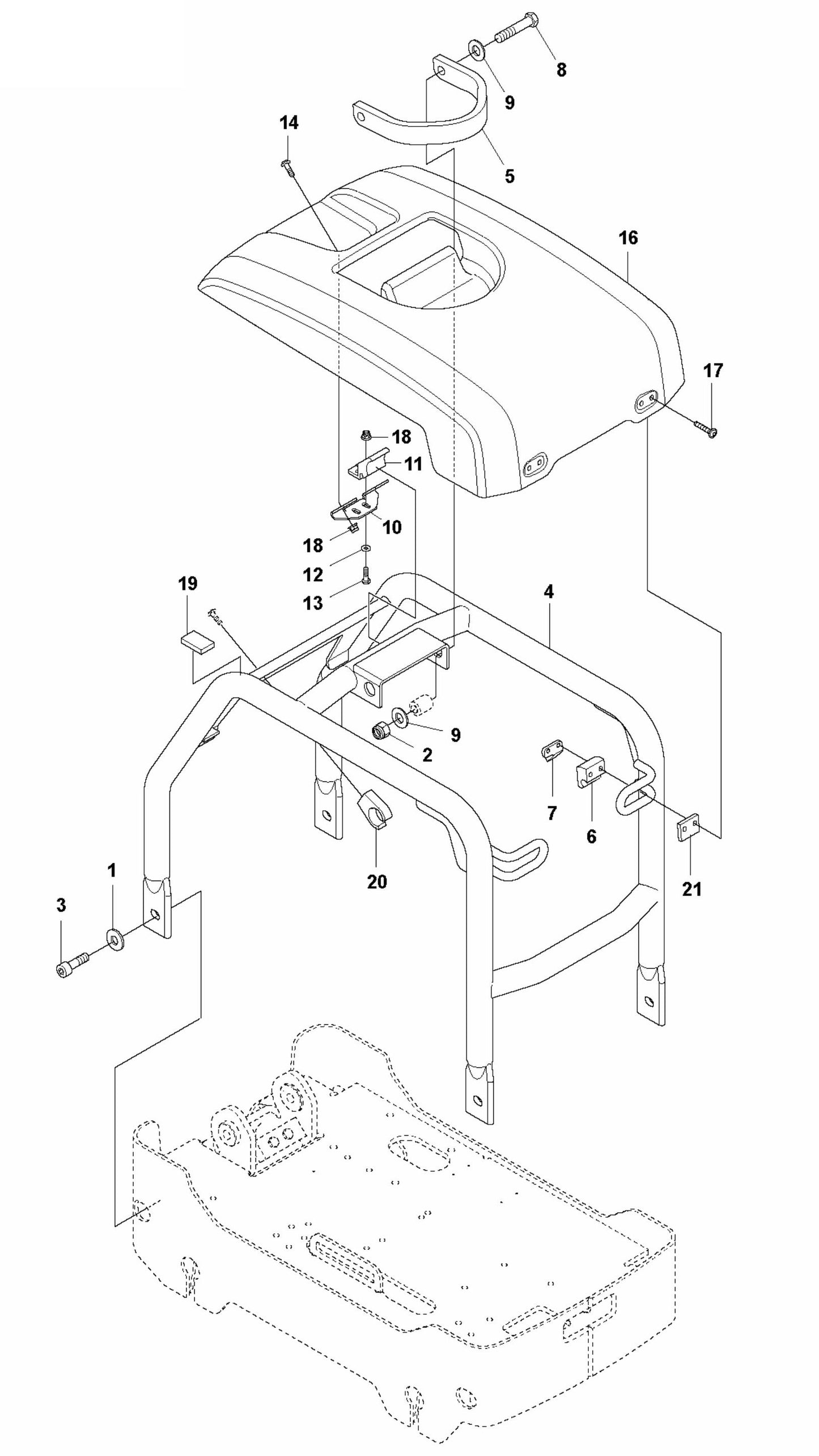Frame and Hoods Assembly Parts For LG 204 Petrol By Husqvarna