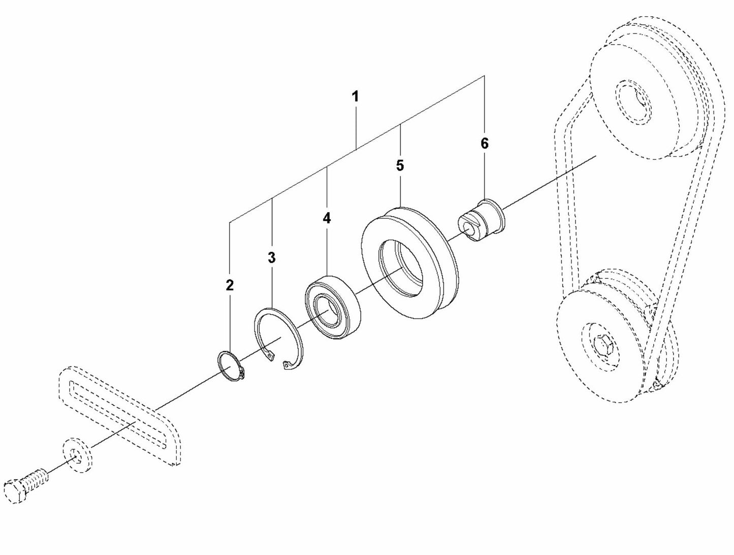 Belt Tightener Assembly Parts For LG 204 By Husqvarna