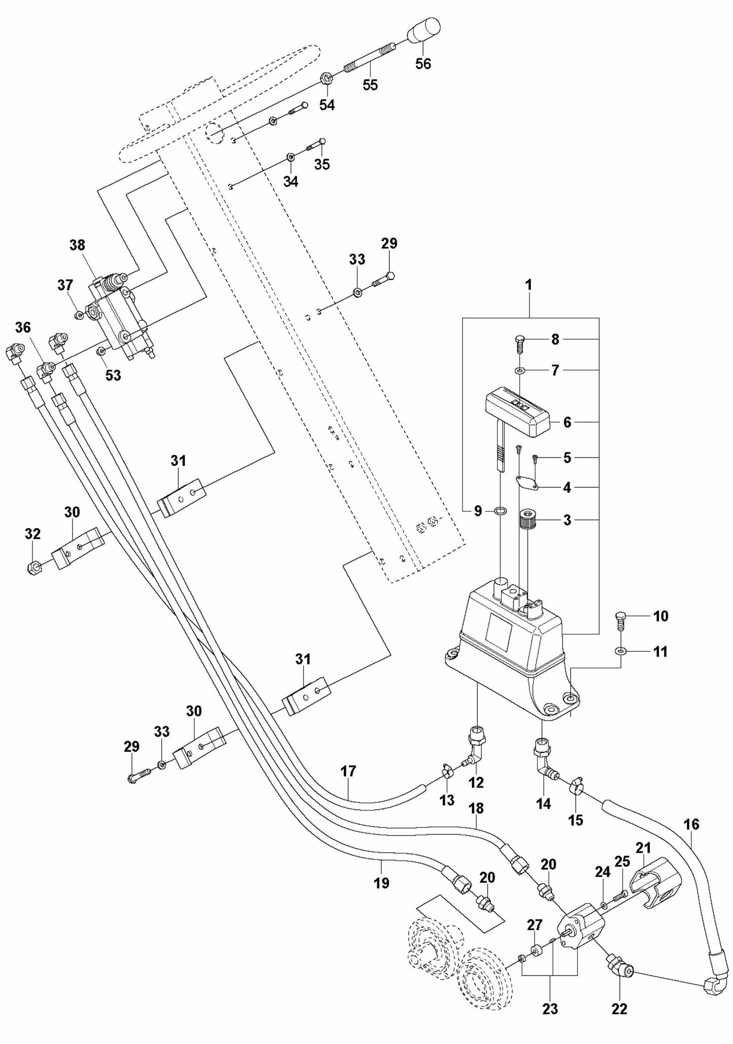 Hydraulic System Assembly Parts For LG 300 By Husqvarna
