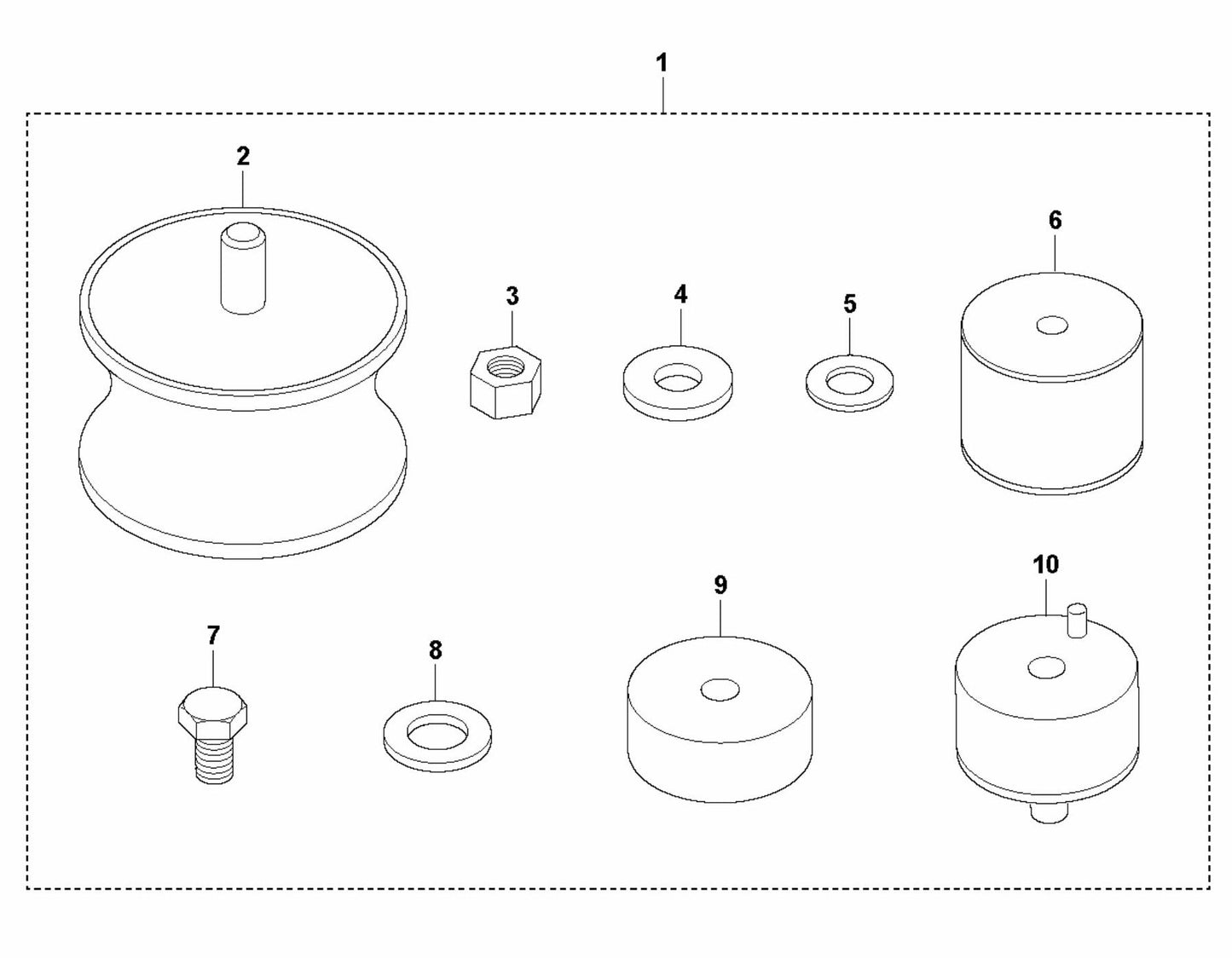 Shock Absorber Repair Kit Assembly Parts For LG 300 By Husqvarna