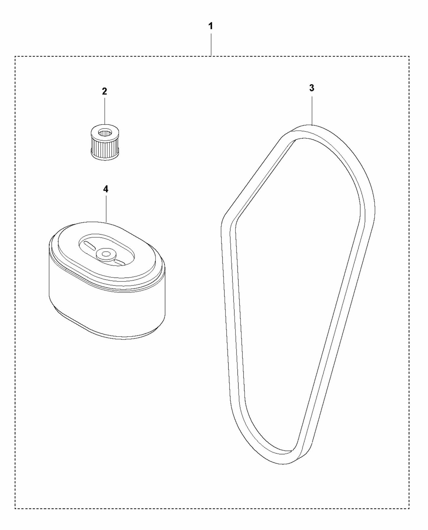 12 Months Service Kit/500 Hours Service Kit-Honda Assembly Parts For LG 300 By Husqvarna