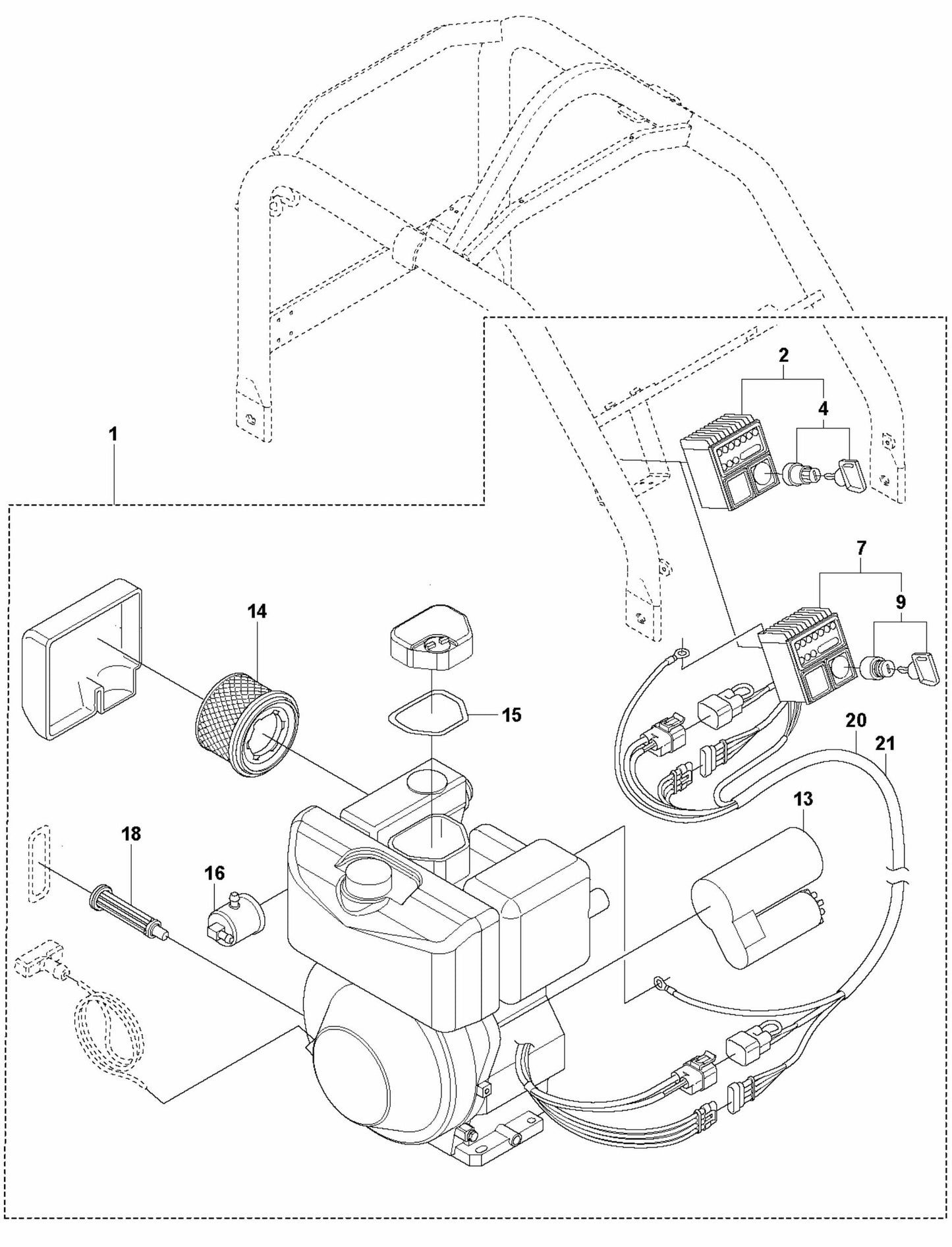 Engine - Lombardini 15 LD400- Non EPA Assembly Parts For LG 400 By Husqvarna