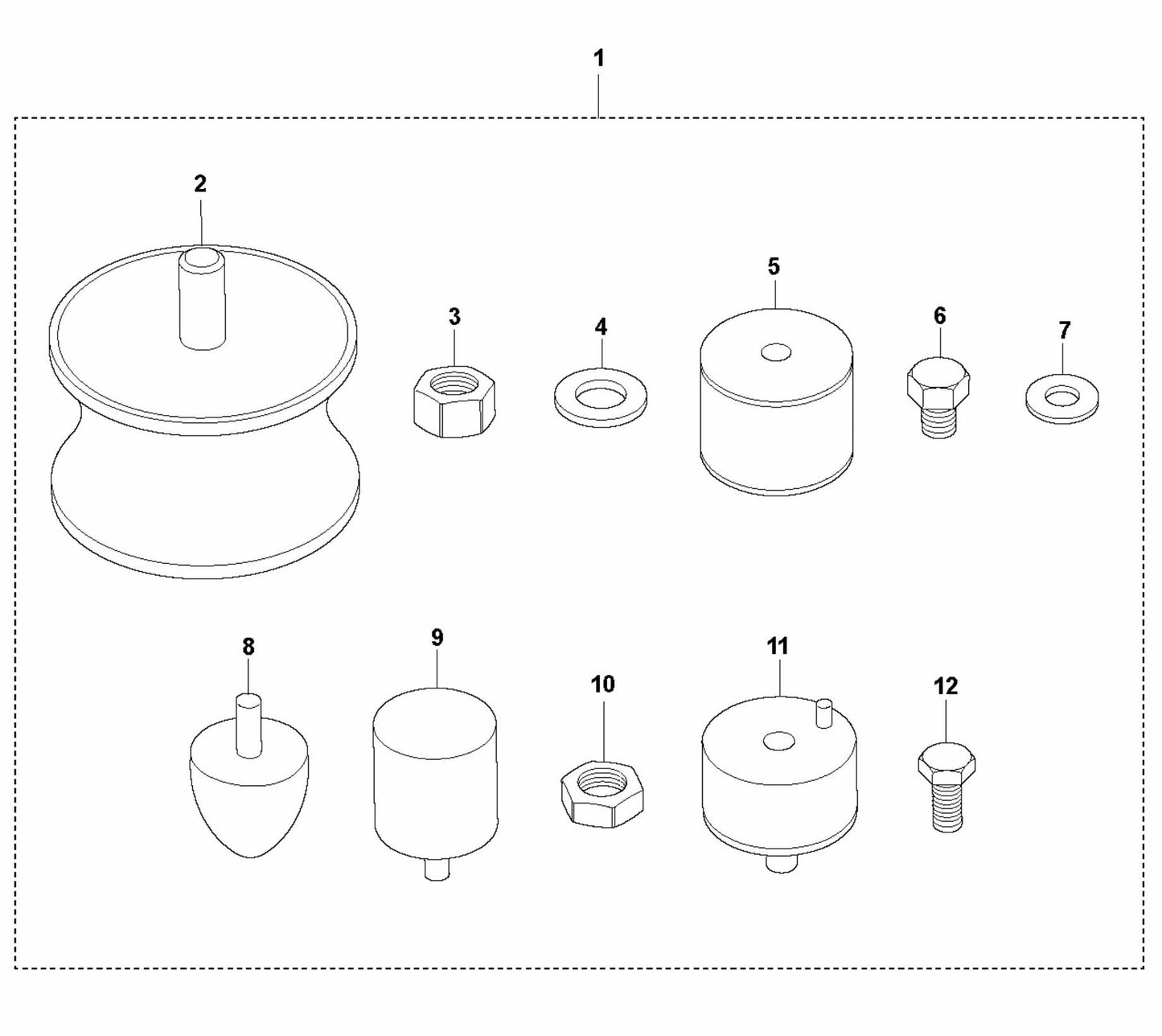 Shock Absorber Repair Kit Assembly Parts For LG 400 By Husqvarna
